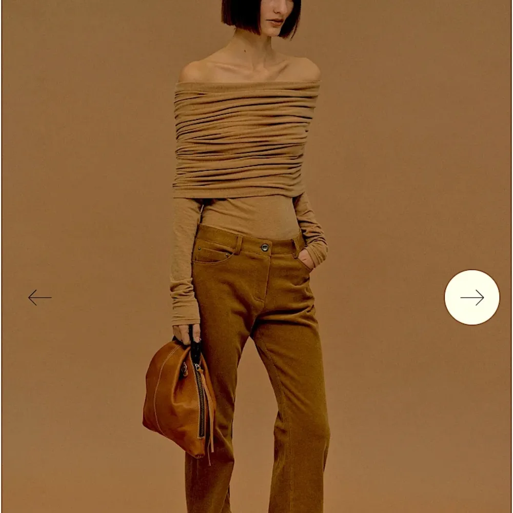 Source unknown Tova Off Shoulder Knit Nude top  contemporary fall casual rare - Image 2