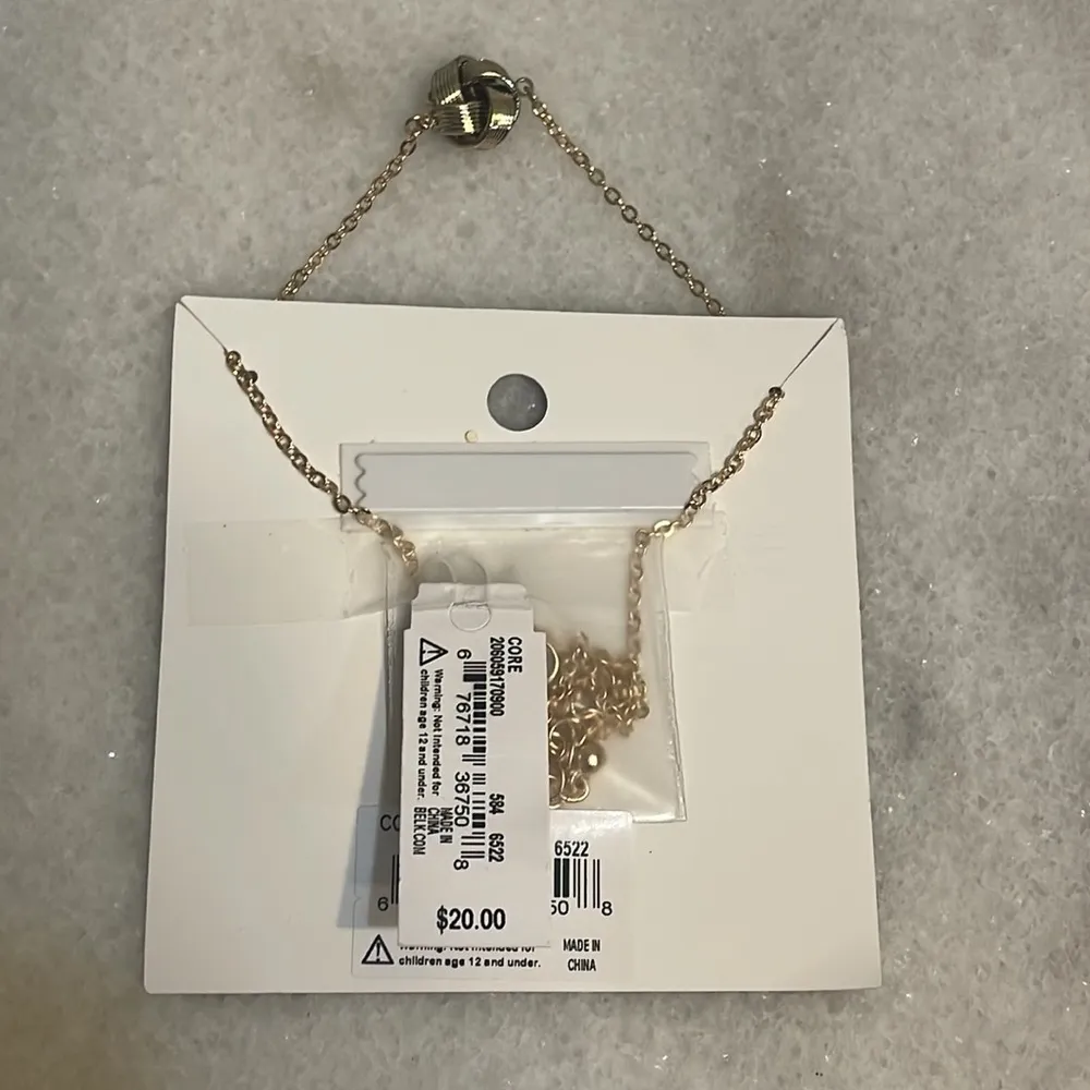 Crown & Ivy necklace Love knot gold tone jewelry New OS - Image 4