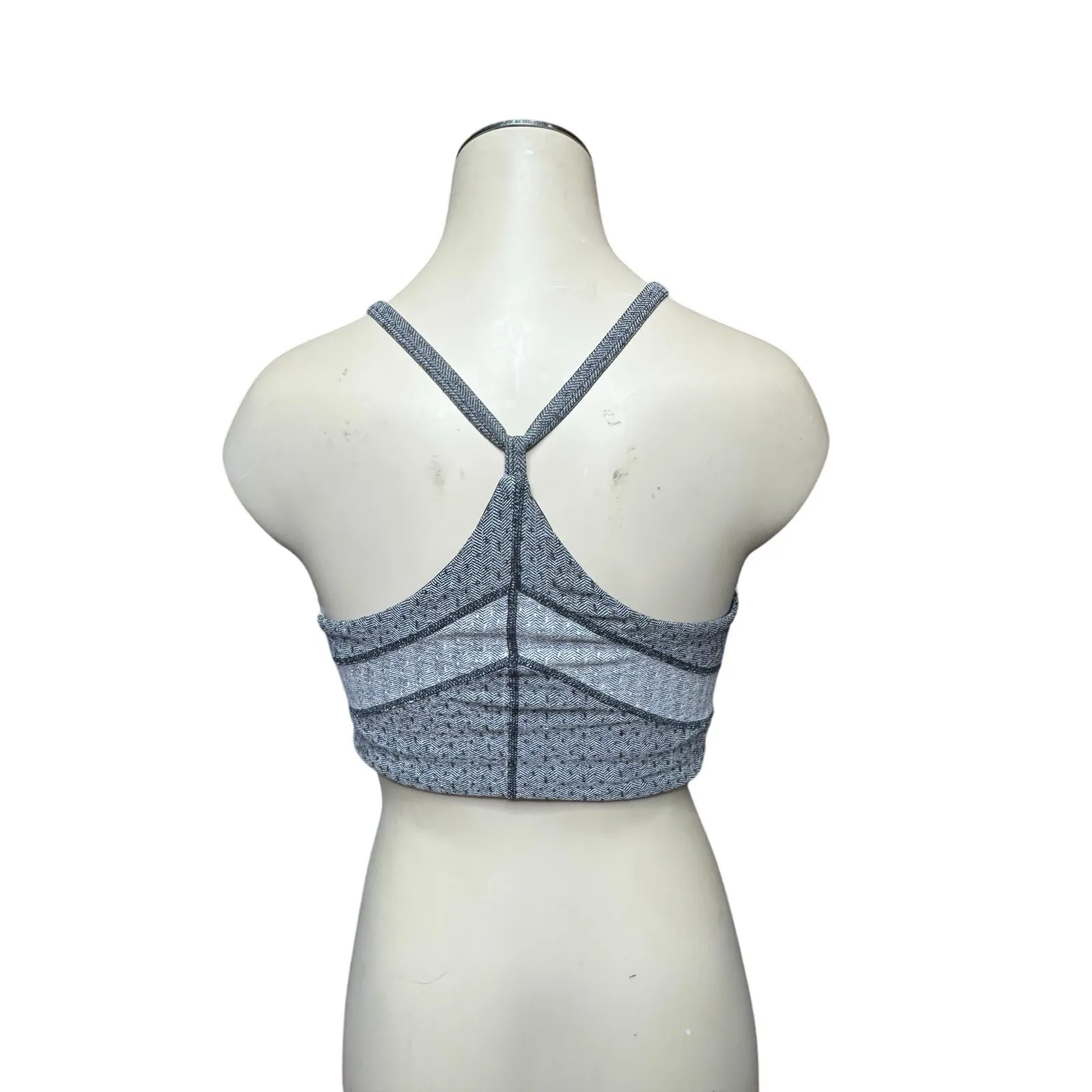 Free People Movement Bra Tank Women’s XS Gray Patterned Crop Activewear - Image 2
