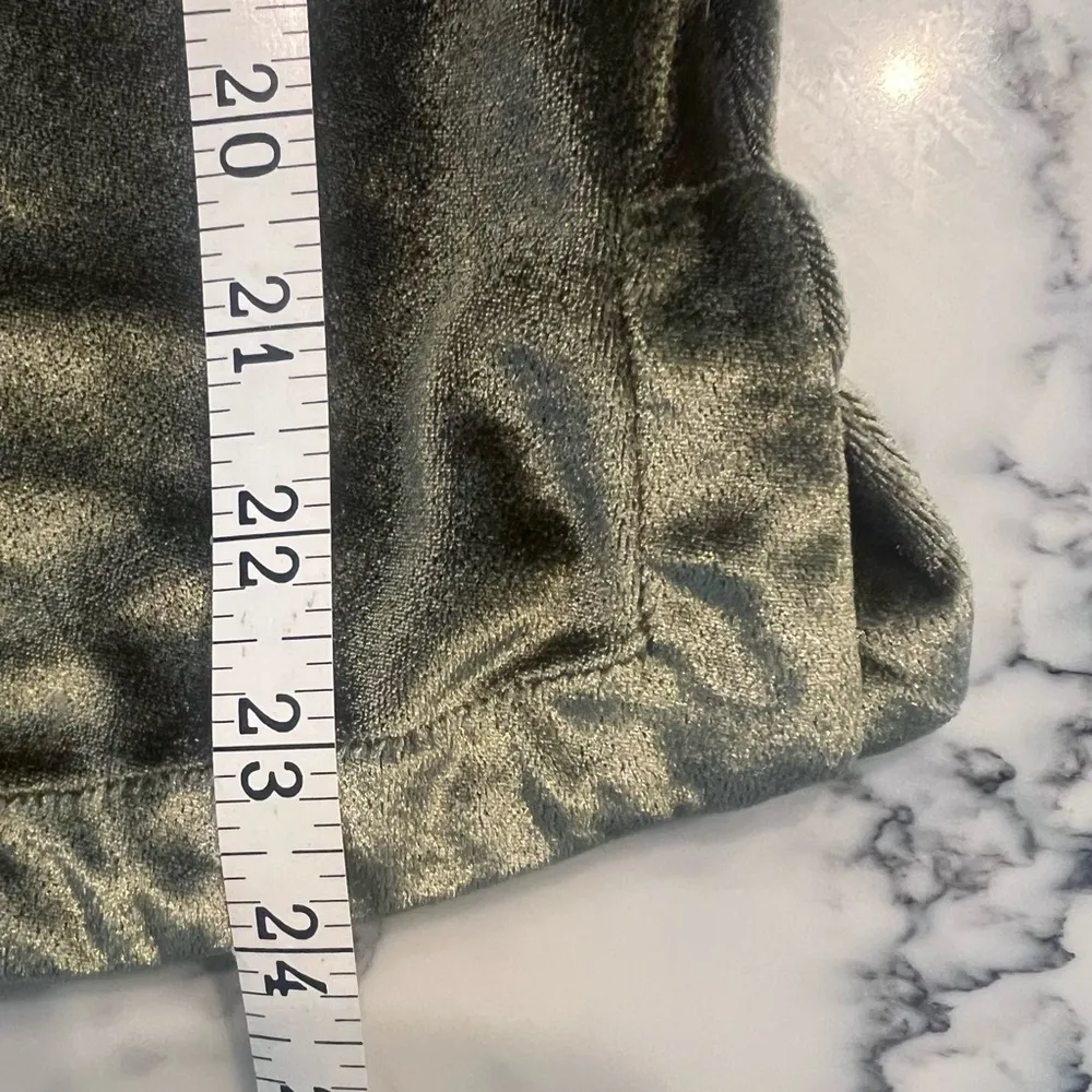 Soft Surroundings Tunic Top Green Velvet Floral Paisley Embroidery PXS Helena Size undefined - Image 4