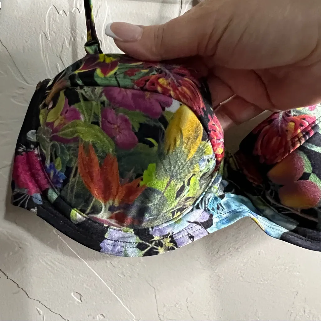 Flourishing Floral Tropical Balconette Bikini Top - Image 6