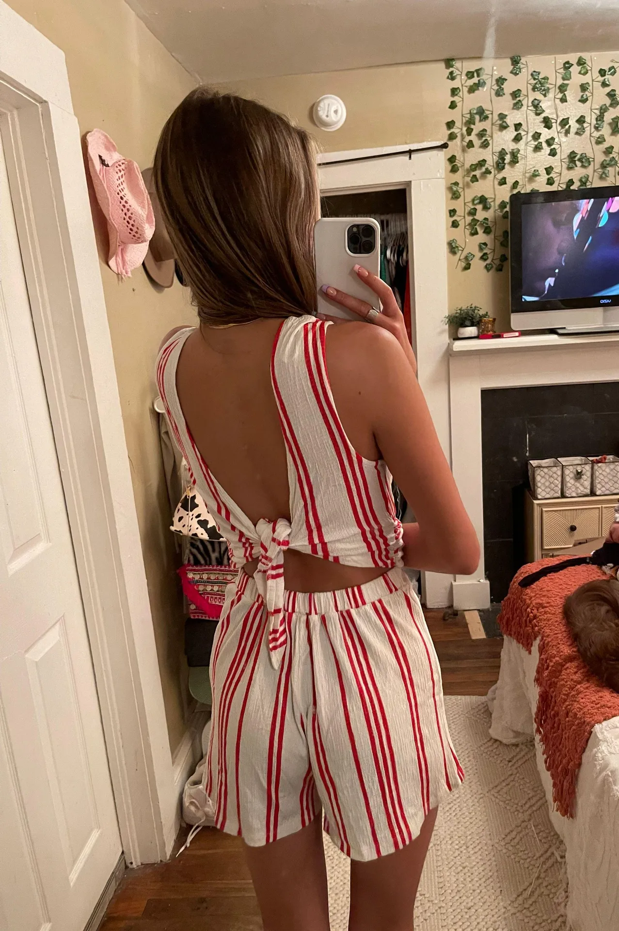 Red And White Romper - Image 2