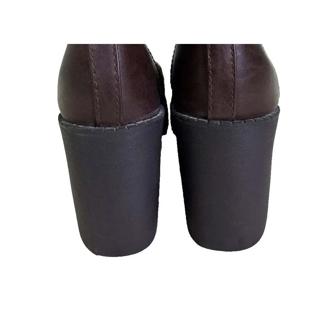 Soda Womens Shoes Sz 9 Balboa Brown‎ Block Heel Combat Moto Boots Lug Sole Y2K - Image 7