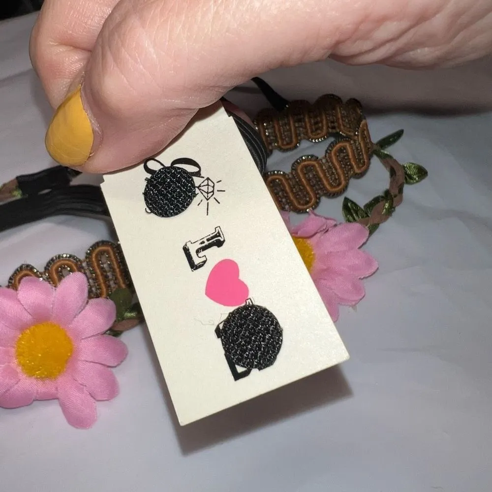 G by Gennaro Set of‎ Two Boho Hippy Headbands Pink - Image 8