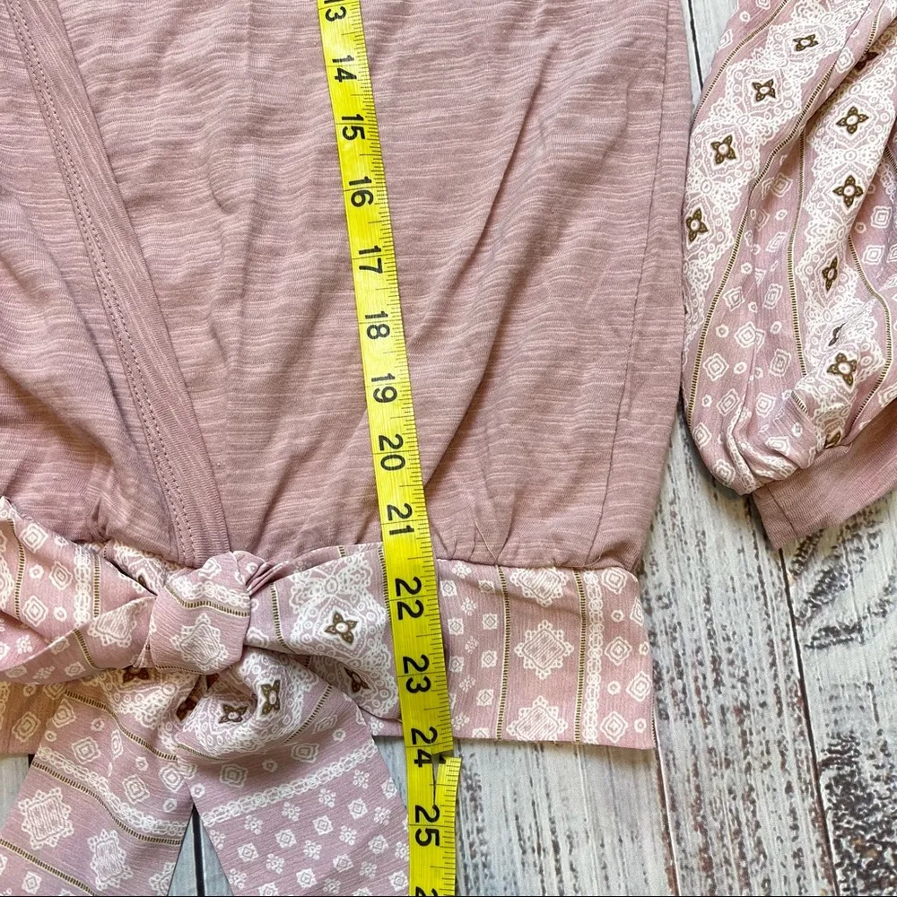 Umgee Long Sleeve Faux Wrap Top. Size Small. NWT - Image 5