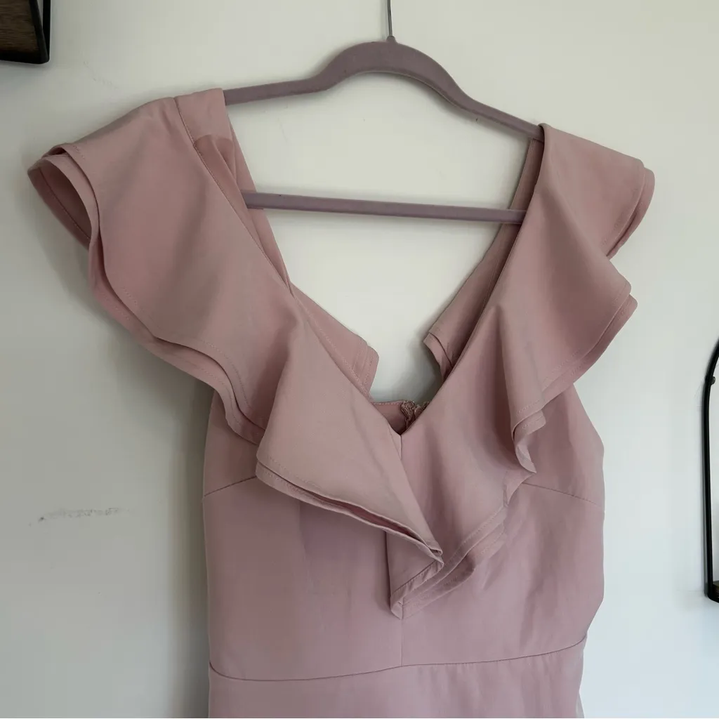 NWT Lulus Pink Divine Darling Ruffle Skater Mini Dress Size XL - Image 3