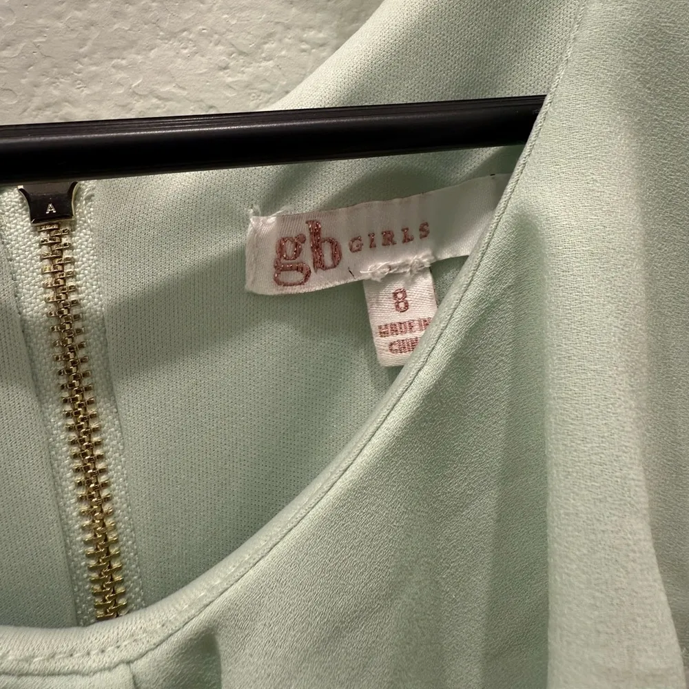 Gb Girls Ruffle Mint Green Dress – Size 8 - Image 2