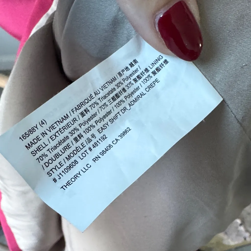 Theory Fuchsia Mini Dress - Image 3