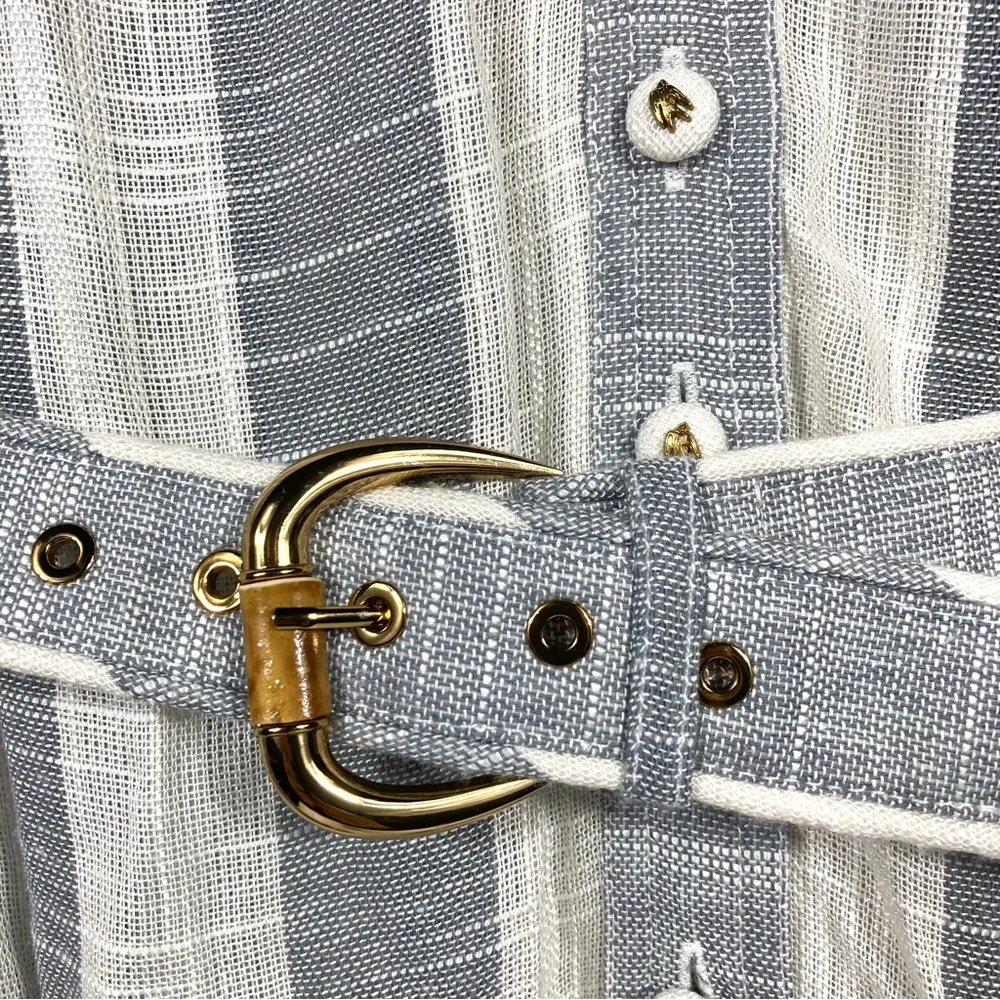 Zimmermann  Matchmaker Swing Stripe Button Up Mini Dress US 6 NWT - Image 8