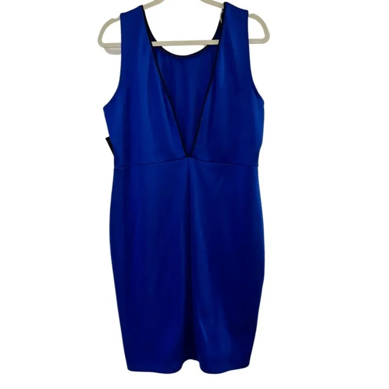 Fashion To Figure Blue Dress With Black Detail Dress Size 3X - Image 2