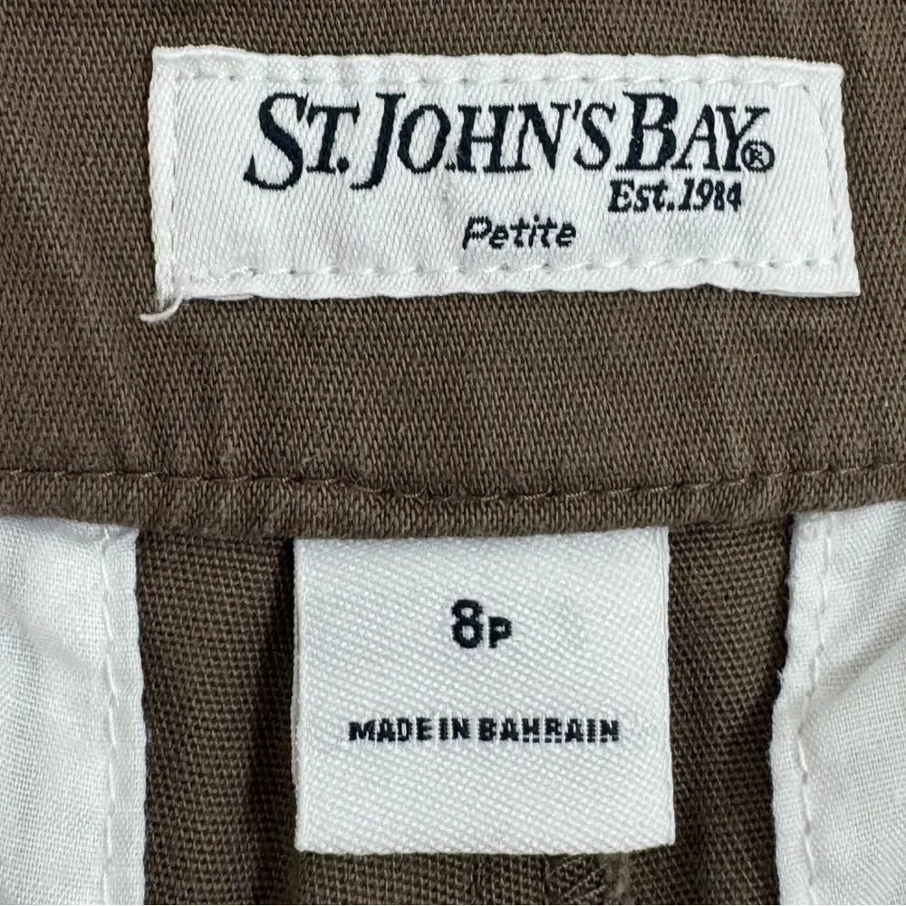 St.‎ John’s Bay Petite Twill Chino Bermuda Shorts Brown 8P - Image 6