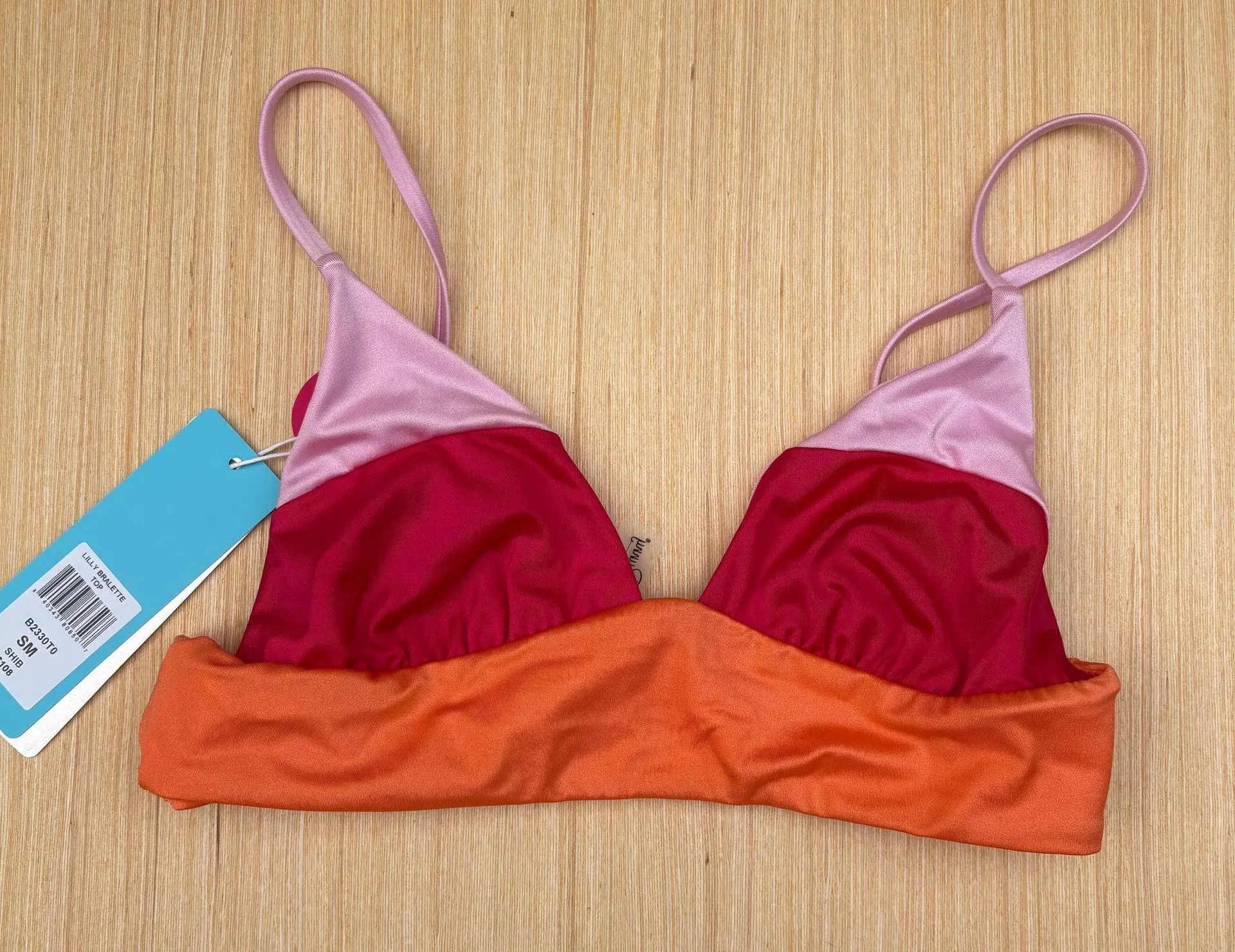 Beach Bunny Lilly Bralette top Naomi micro Sydney Tango bottom sunset hibiscus S - Image 6