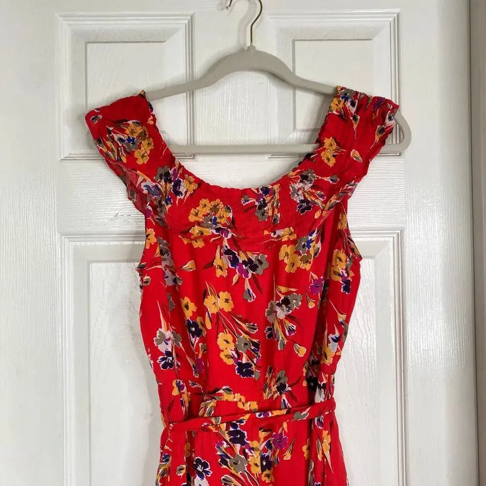 ANTHROPOLOGIE 47 of 52 Conversations Colloquial Off-The-Shoulder Dress Size 6 - Image 9