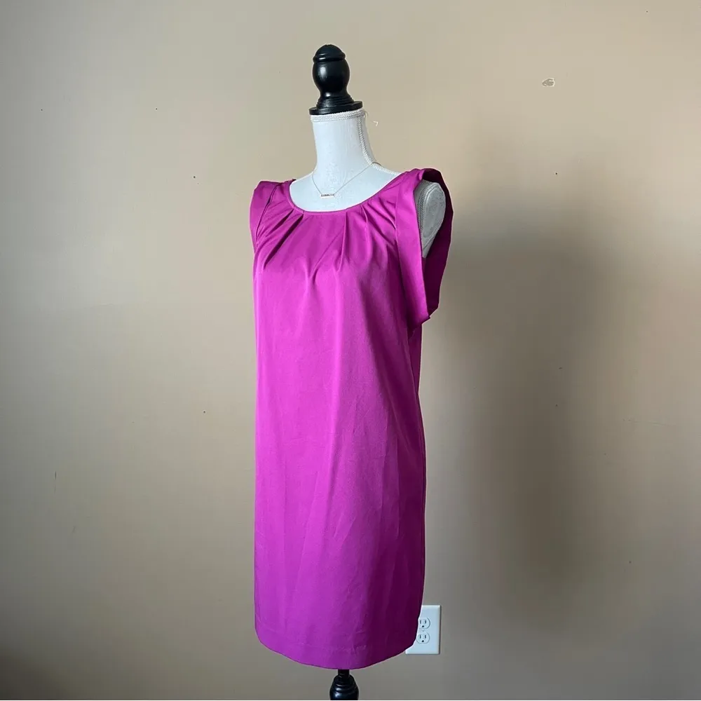 NY & CO | Magenta Capped Sleeve Shift Dress Sz XS Pink - Image 4
