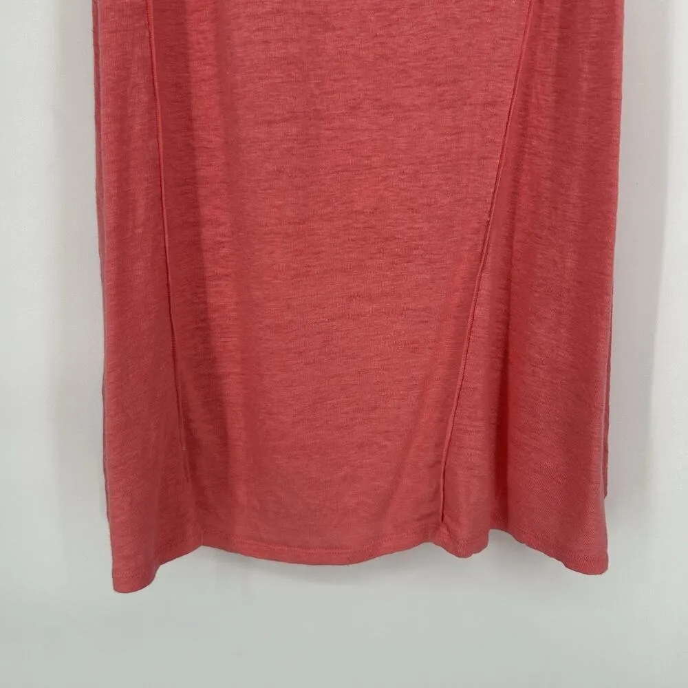 Habitat Linen Tank Top Pink Lagenlook Minimalist Sleeveless Casual Size S - Image 6