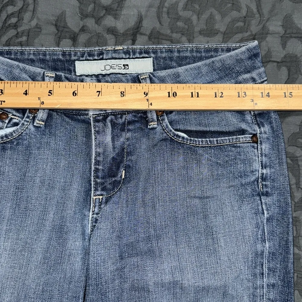 Joe's Jeans size W 26 denim boot cut low rise blue jeans zip button closure - Image 3