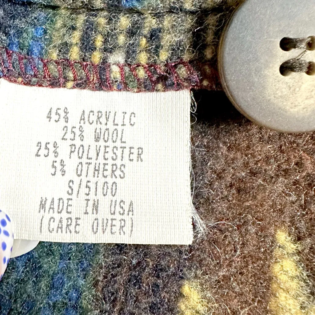 *RARE* Vintage Wool Aztec Blazer Jacket Red Size L - Image 8