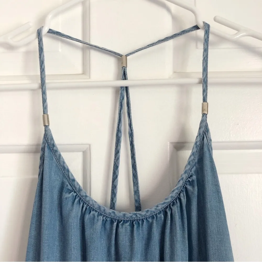 Denim Chambray Lyocell Tank Mini Dress Casual Sleeveless summer - Image 5