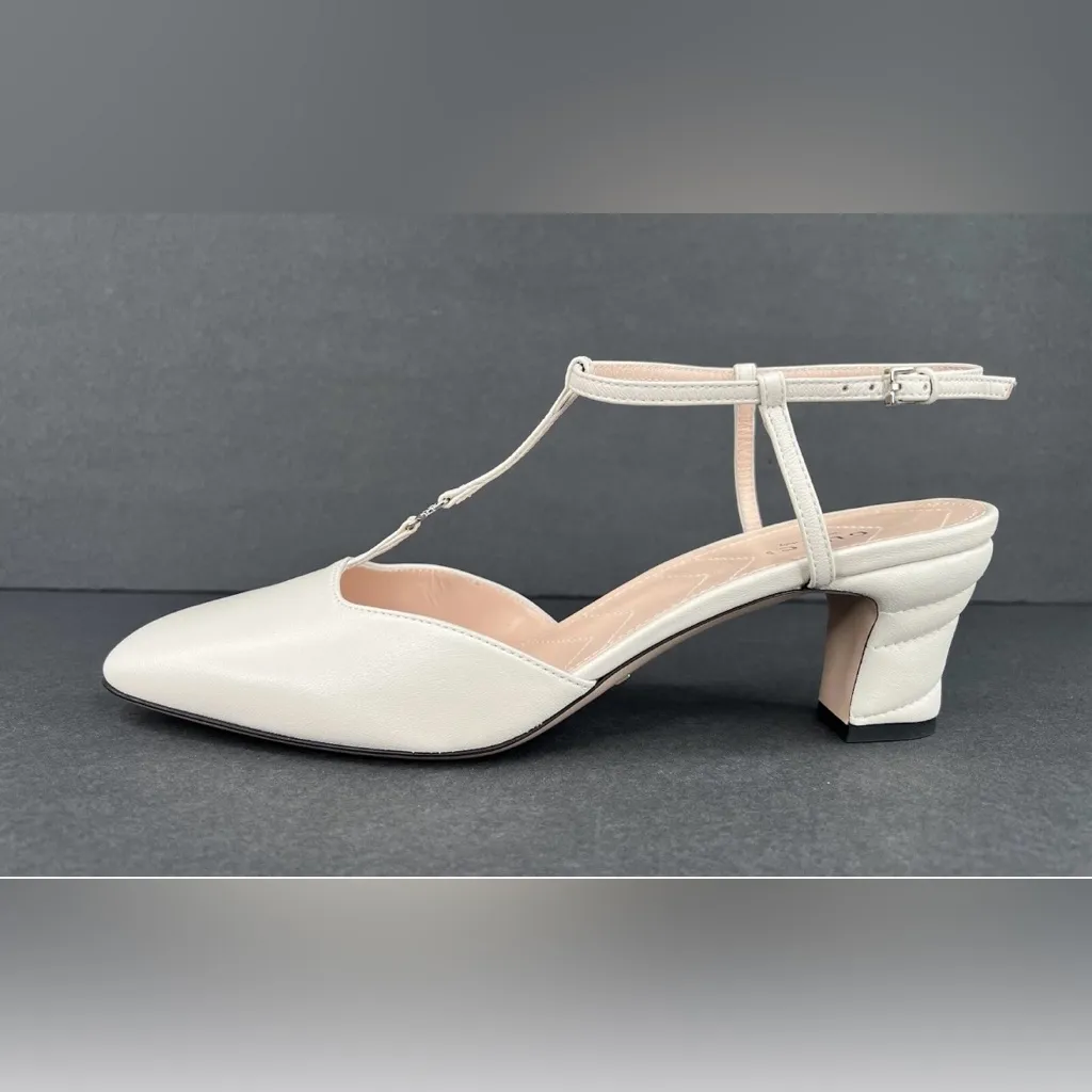 GUCCI WOMEN'S PETITE GG SLINGBACK NAPPA CHARLOTTE PUMPS SIZE EU 41 - Image 3