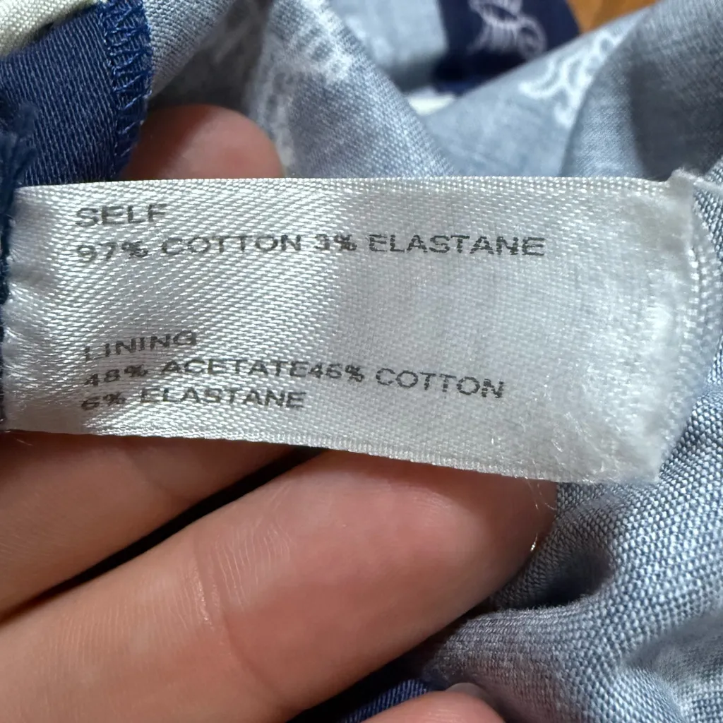 Carolina Herrera Pants Zodiac Print Dark Blue Archive Print Collection B131 Sz 8 - Image 7