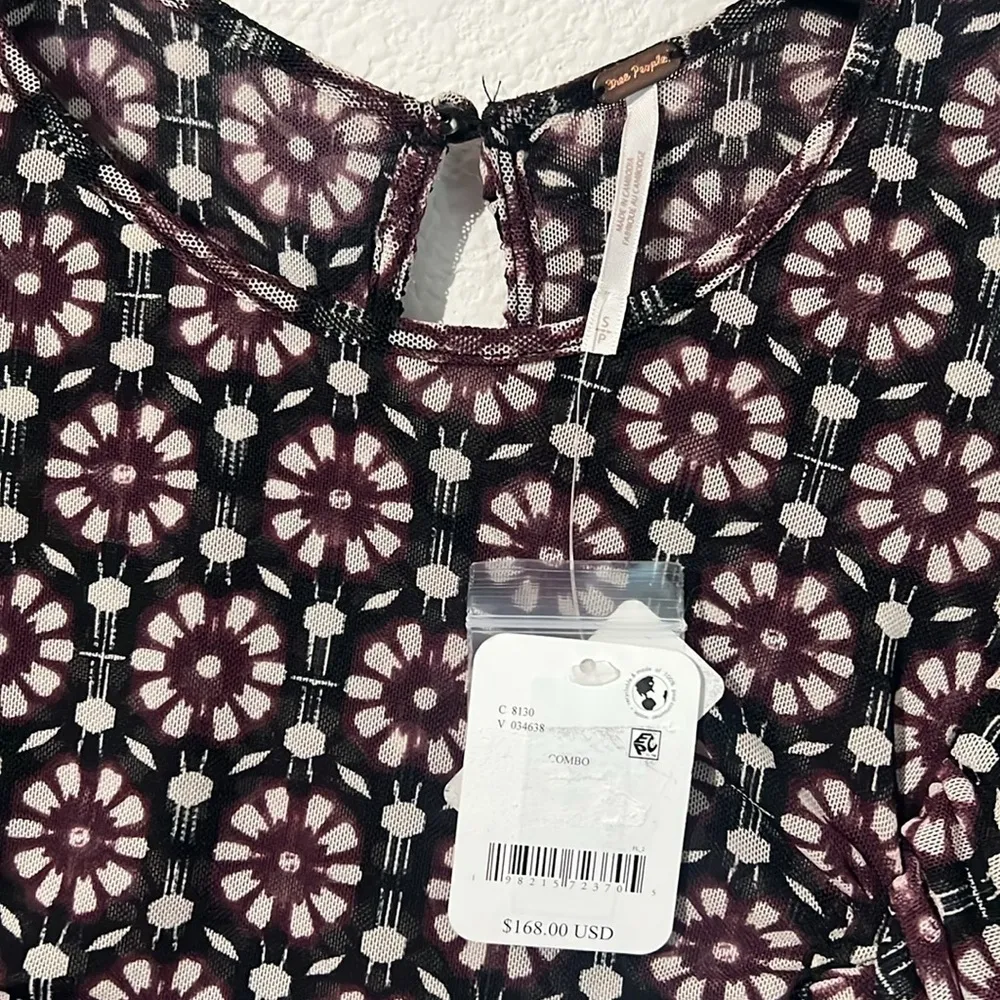 Free People Briella Midi Dress in Black Combo, NWT, Size S - Image 10