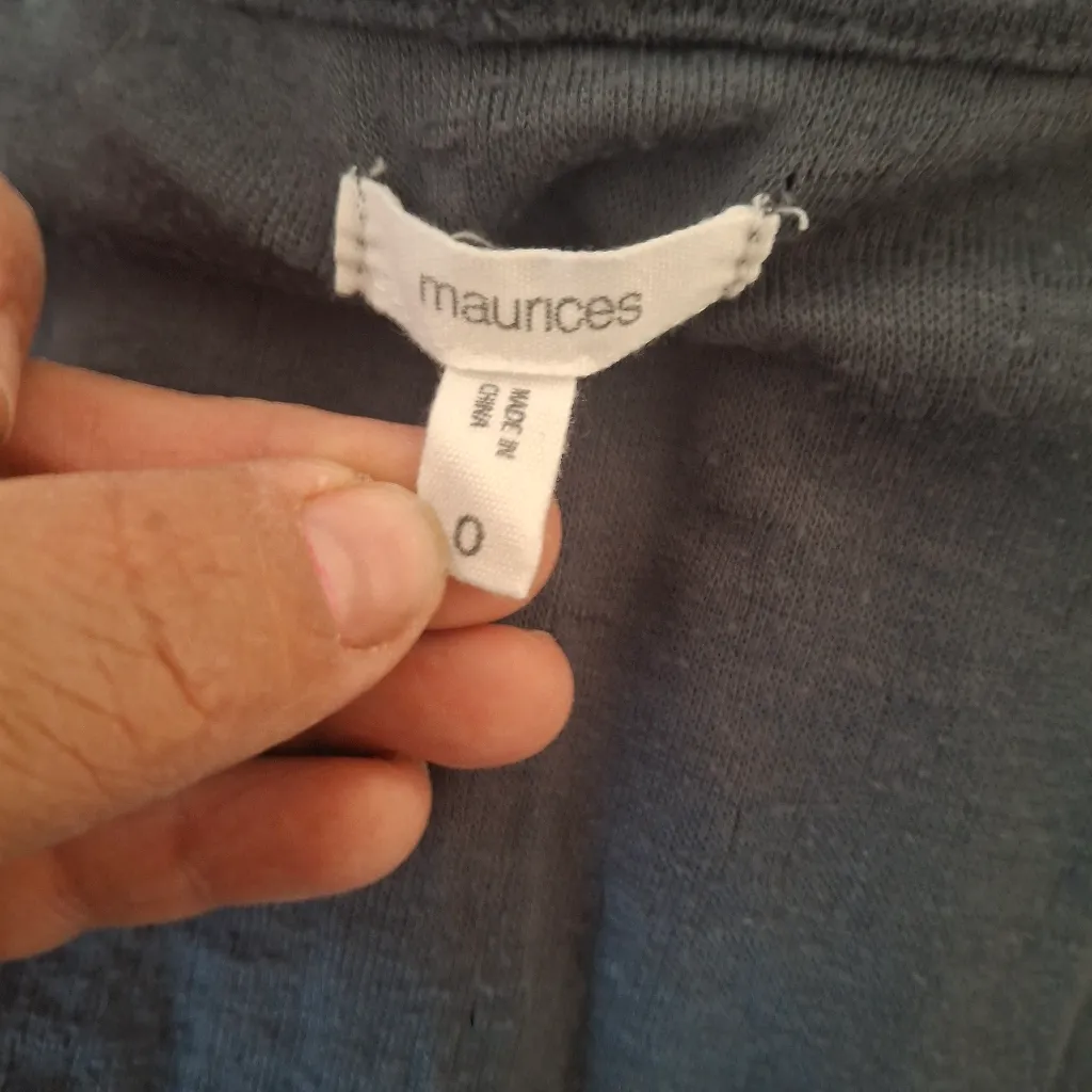 Maurices Sz 0 Women's Gray Hooded Cardigan - Image 10