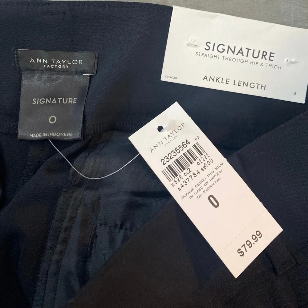 Ann Taylor Factory Signature Ankle length Black Dress pants women sz 0 - Image 4