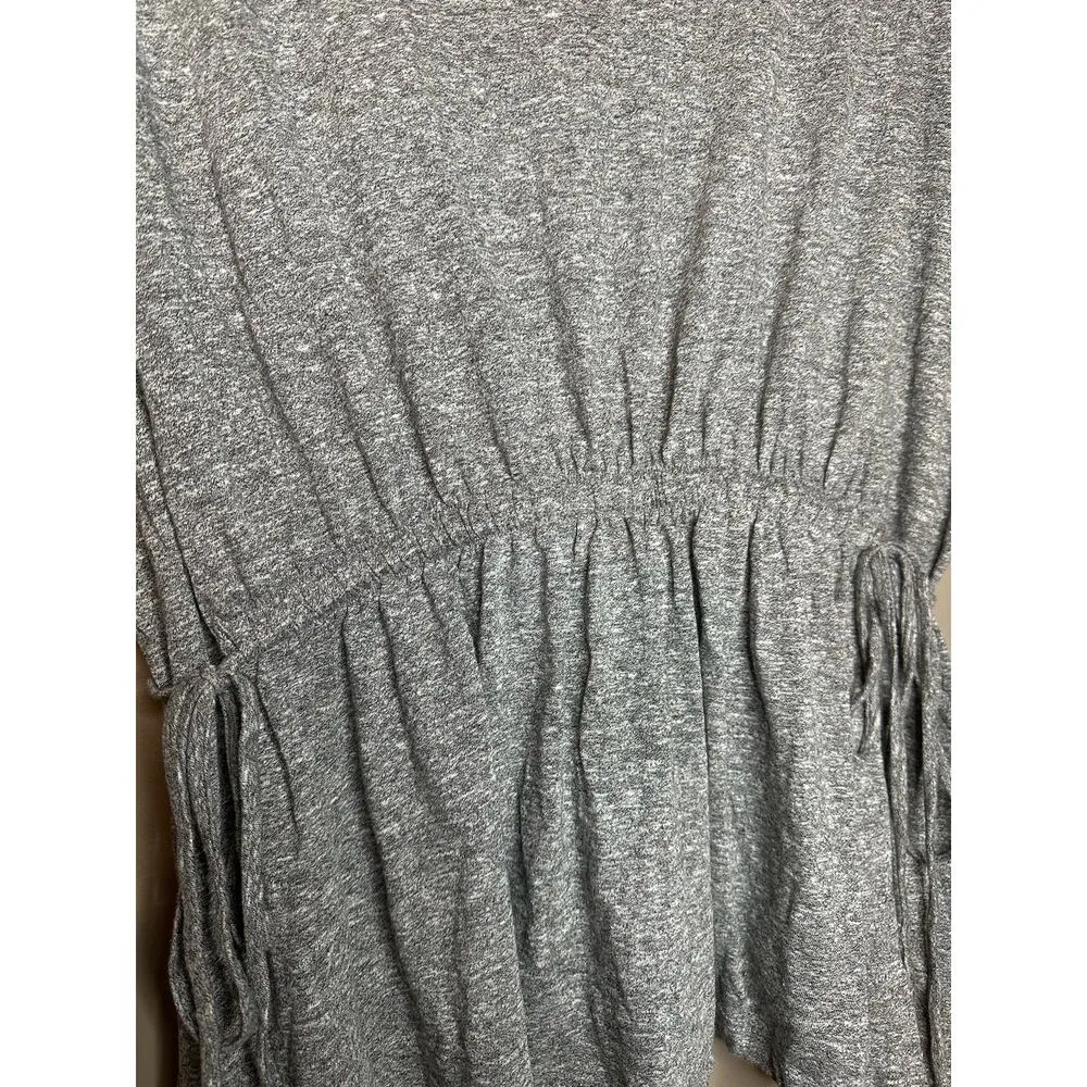 Current/ Elliot Grey Short Sleeve Elastic Waist Scrunch Tunic Blouse Size 0 - Image 4