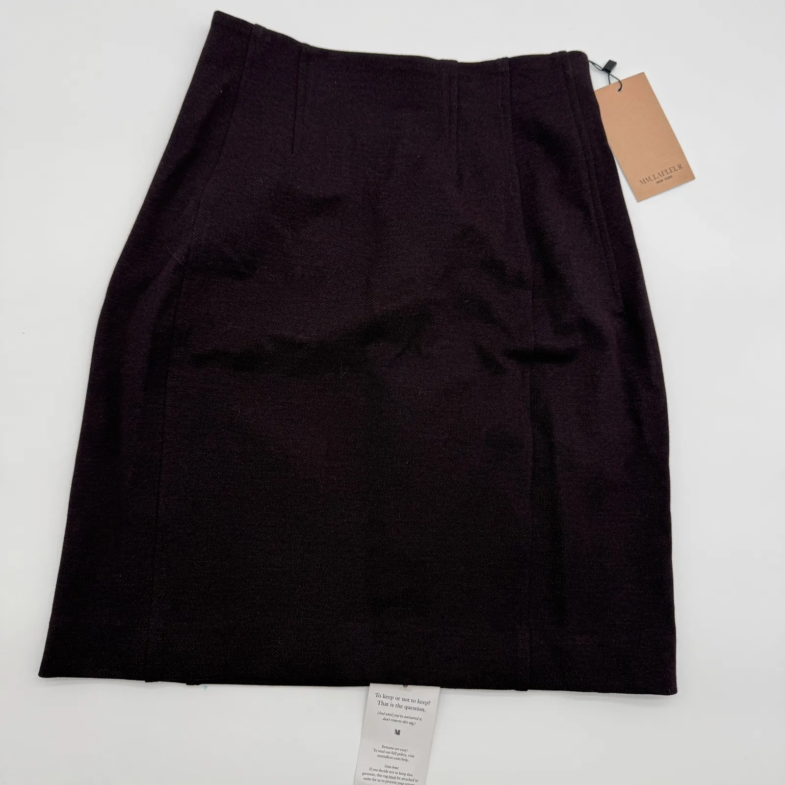 NWT MM La Fleur Crosby Skirt Textured Ponte Lava Black Knee Length Pencil - Image 2