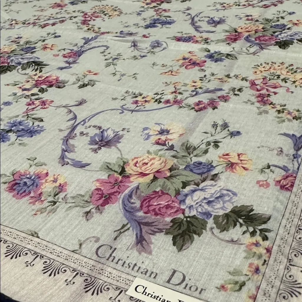 Christian Dior Floral Handkerchief - Image 3
