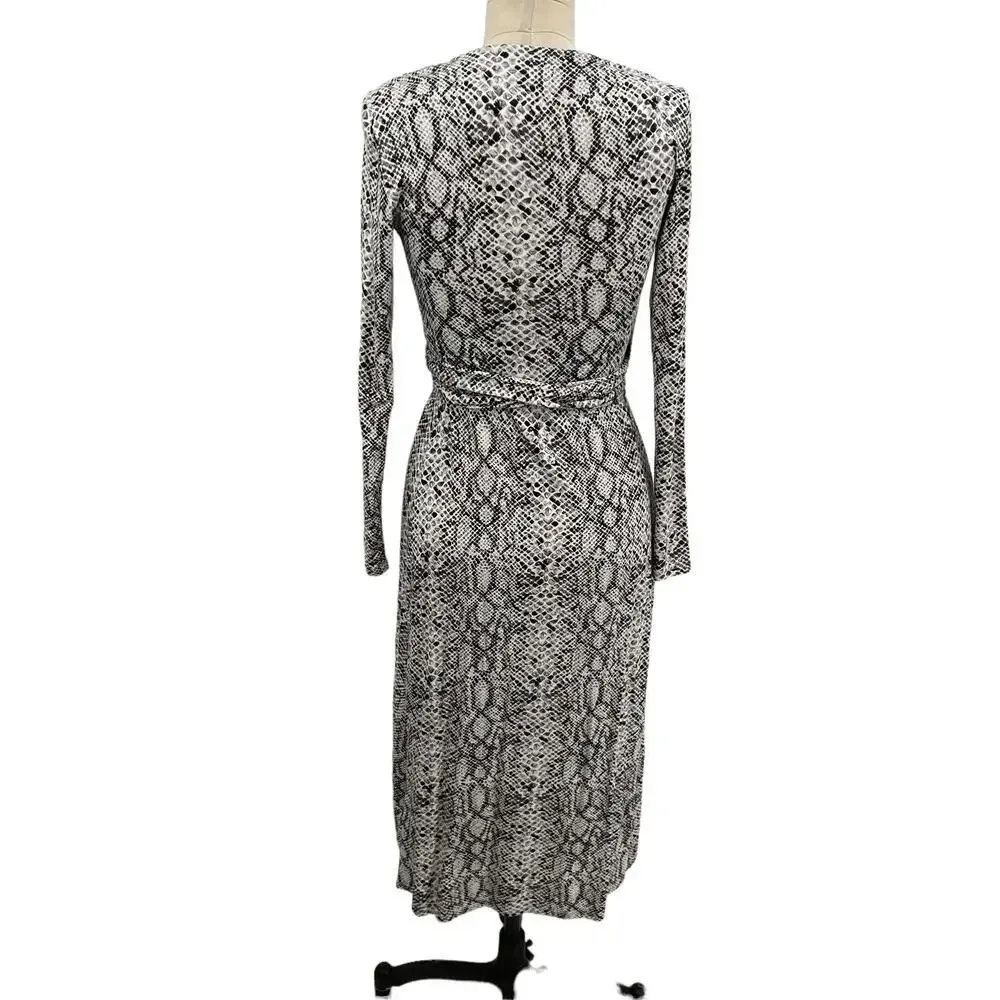 Good American The Runaround Wrap Dress‎ Python Print Size 0 / XS - Image 10