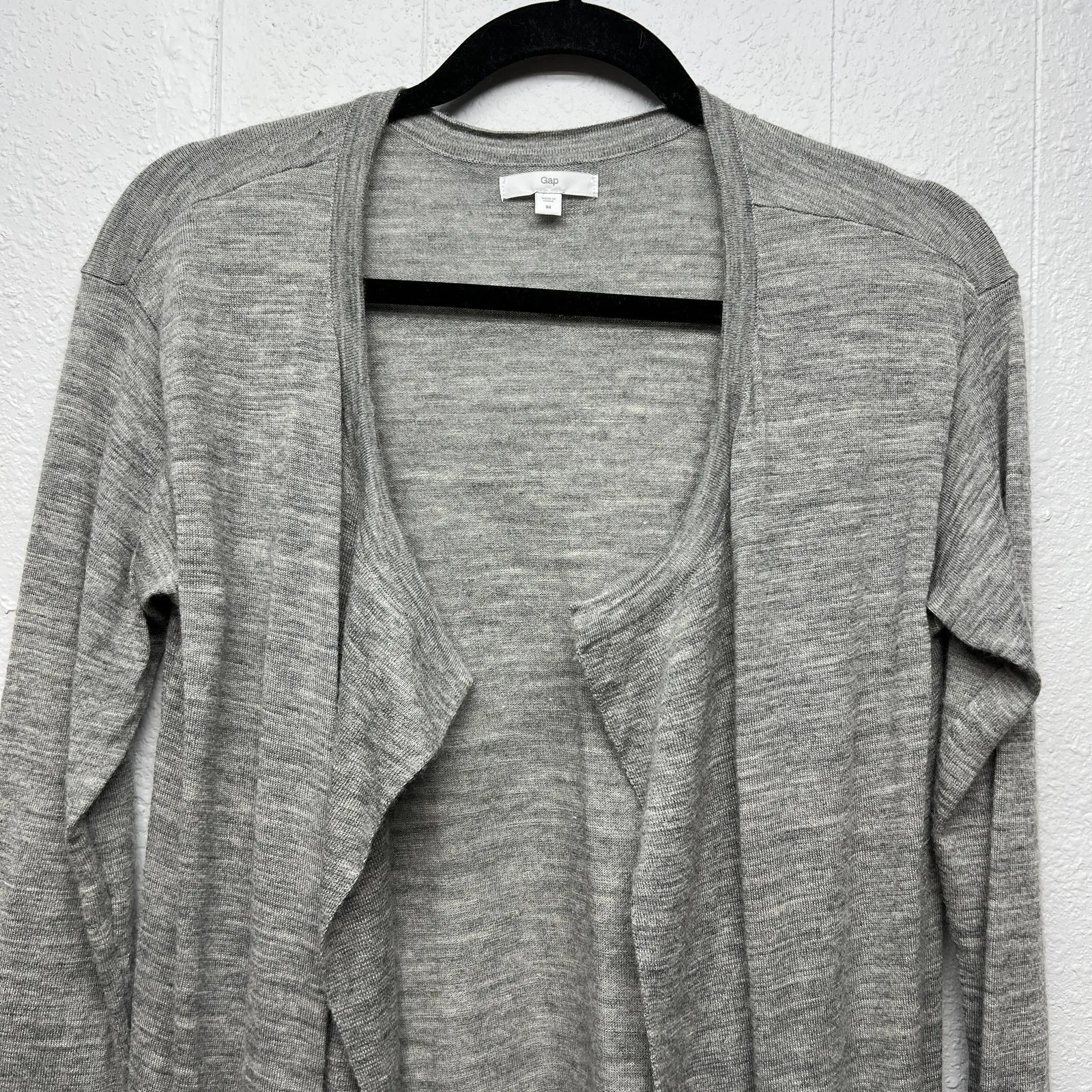 Gap Wool Blend Long Length Cardigan Womens Medium Casual Workwear Lightweight - Image 3