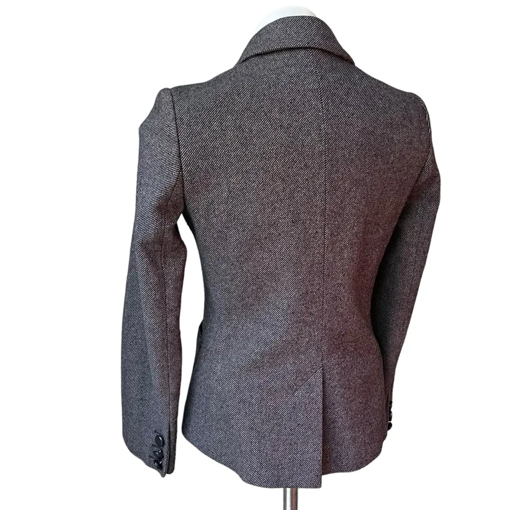 Vintage Jaeger London Herringbone Patch Pocket Blazer Jacket, US 6 (runs small) - Image 8