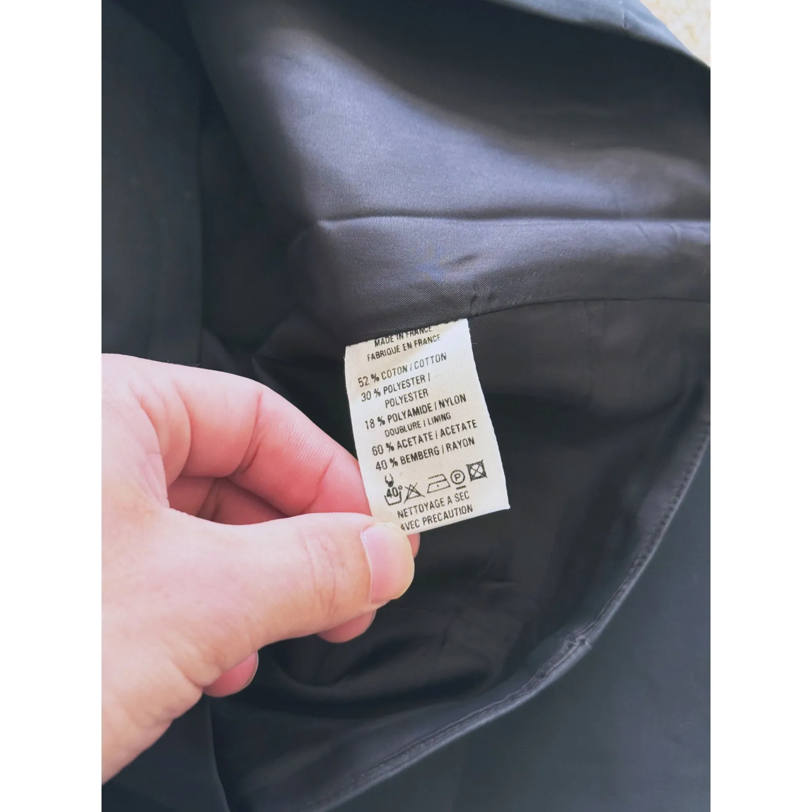 Paule Ka Quiet Luxury Laser Cut Floral Hem Skirt 10 Black Career Minimal Classic - Image 5