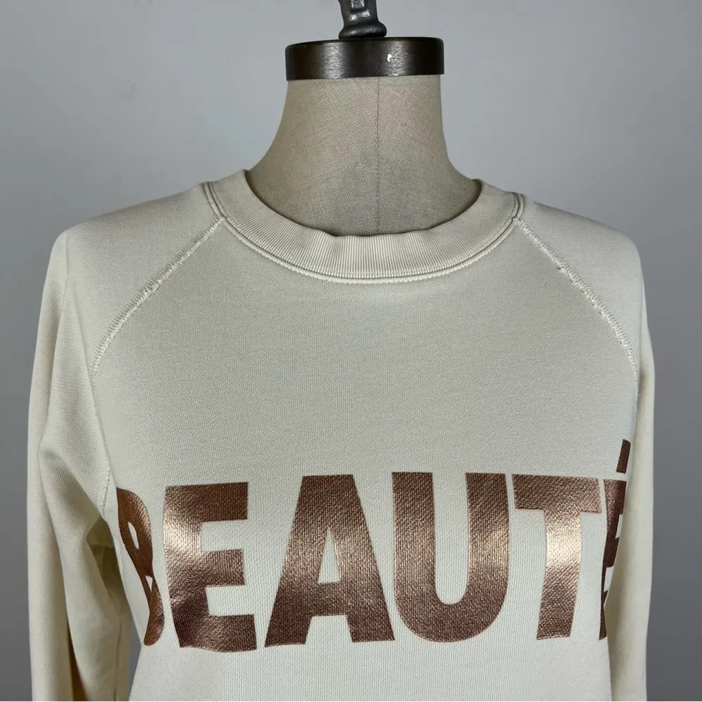 J. Crew Cream Metallic Beaute Sweatshirt - Image 54
