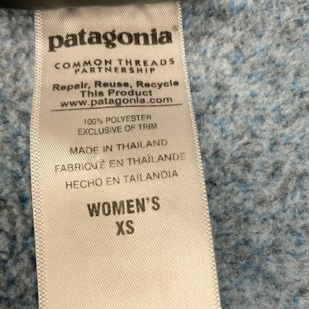 Women’s Blue Patagonia Jacket 1/4 Zip Pullover  Size XS - Image 9