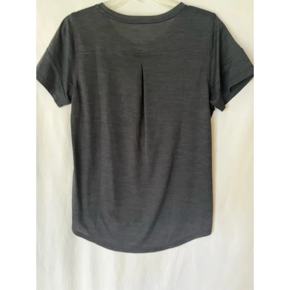 Apana Women's Short Sleeve Scoop Neck T-Shirt Black Small Casual Activewear Yoga - Image 2