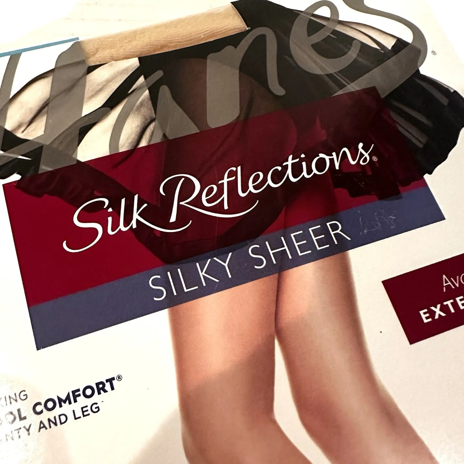Silky Reflections Silky Sheer Pantyhose Control Top Plus Size GH Travel Buff New - Image 2