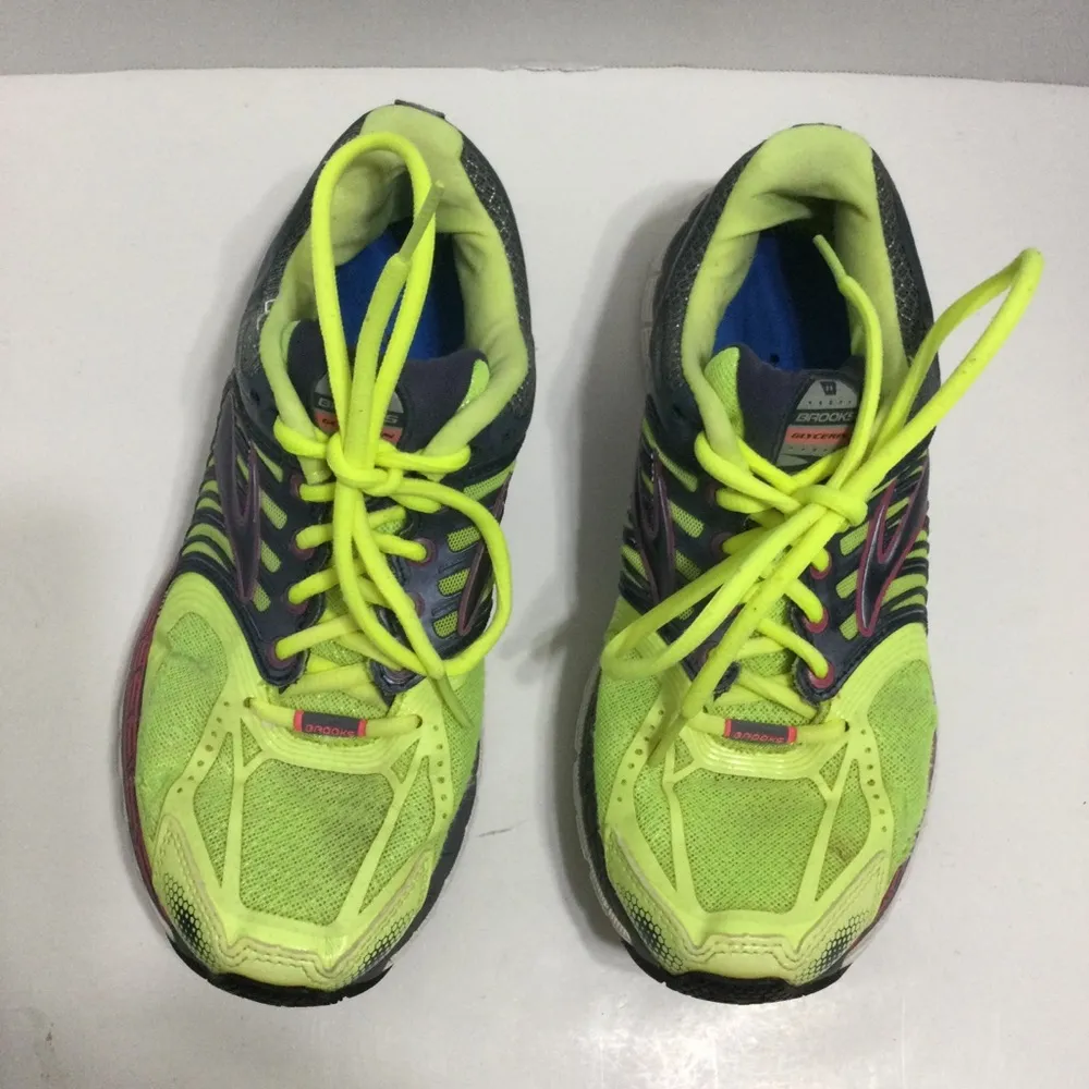 Brooks‎ Glycerin 11  Size 6.5 Neon Green & Gray Running Jogging  Shoes Pr… - Image 4
