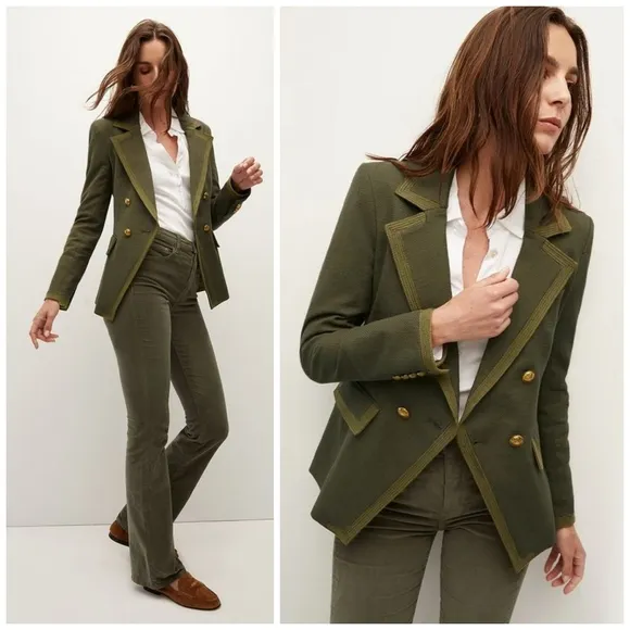 Veronica Beard  Edison Dickey Jacket Olive Green - Image 3