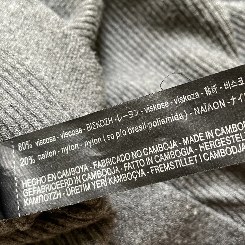 Zara Knit chunky oversized asymmetrical ribbed sweater - Image 6