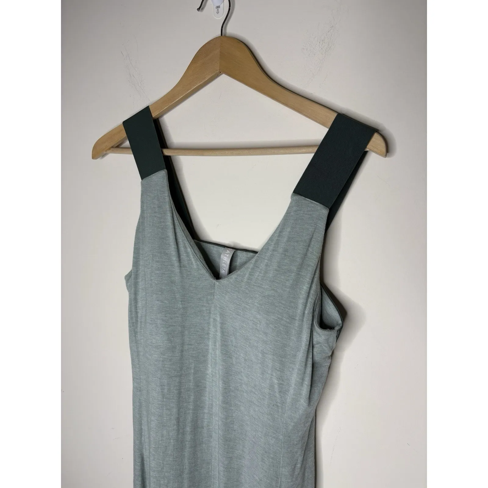 Athleta Womens Size S Dress Santorini Athleisure Travel Green Built In Bra - Image 2