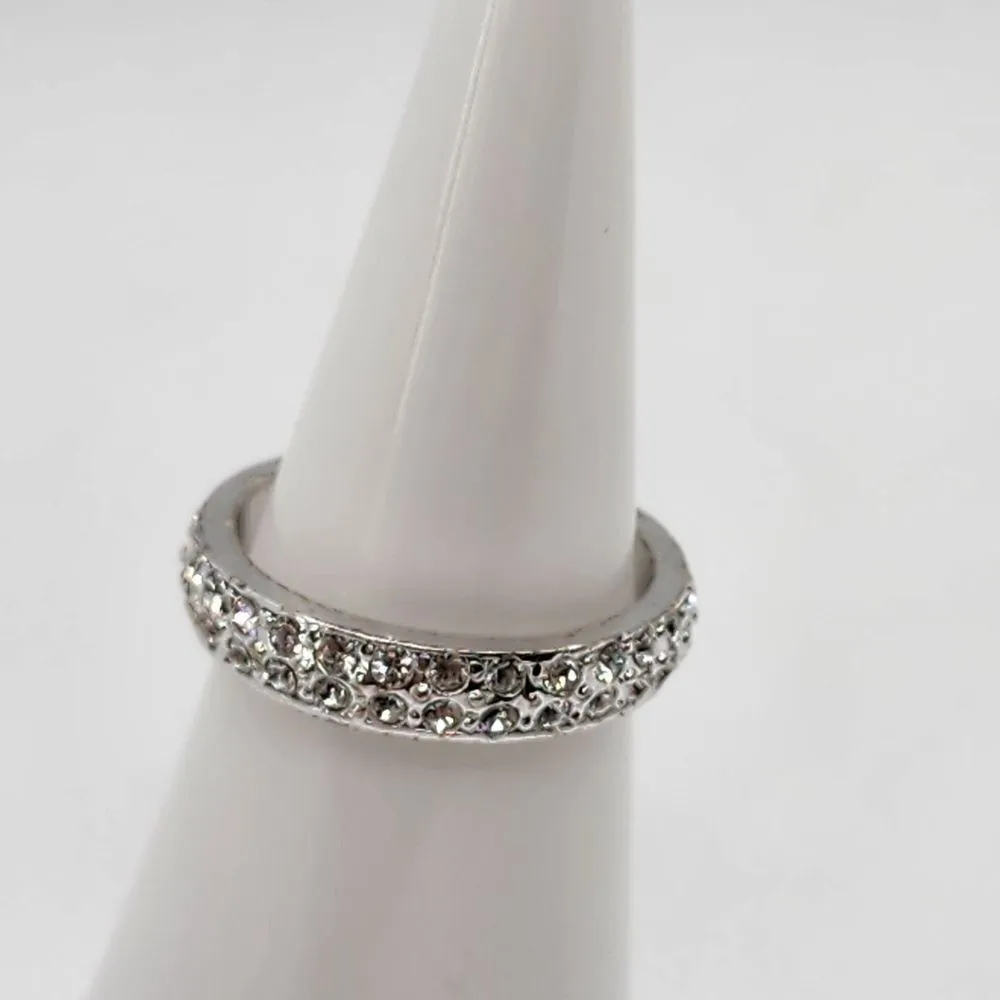 Joan Rivers Silver Tone & CZ Ring (6) - Image 3
