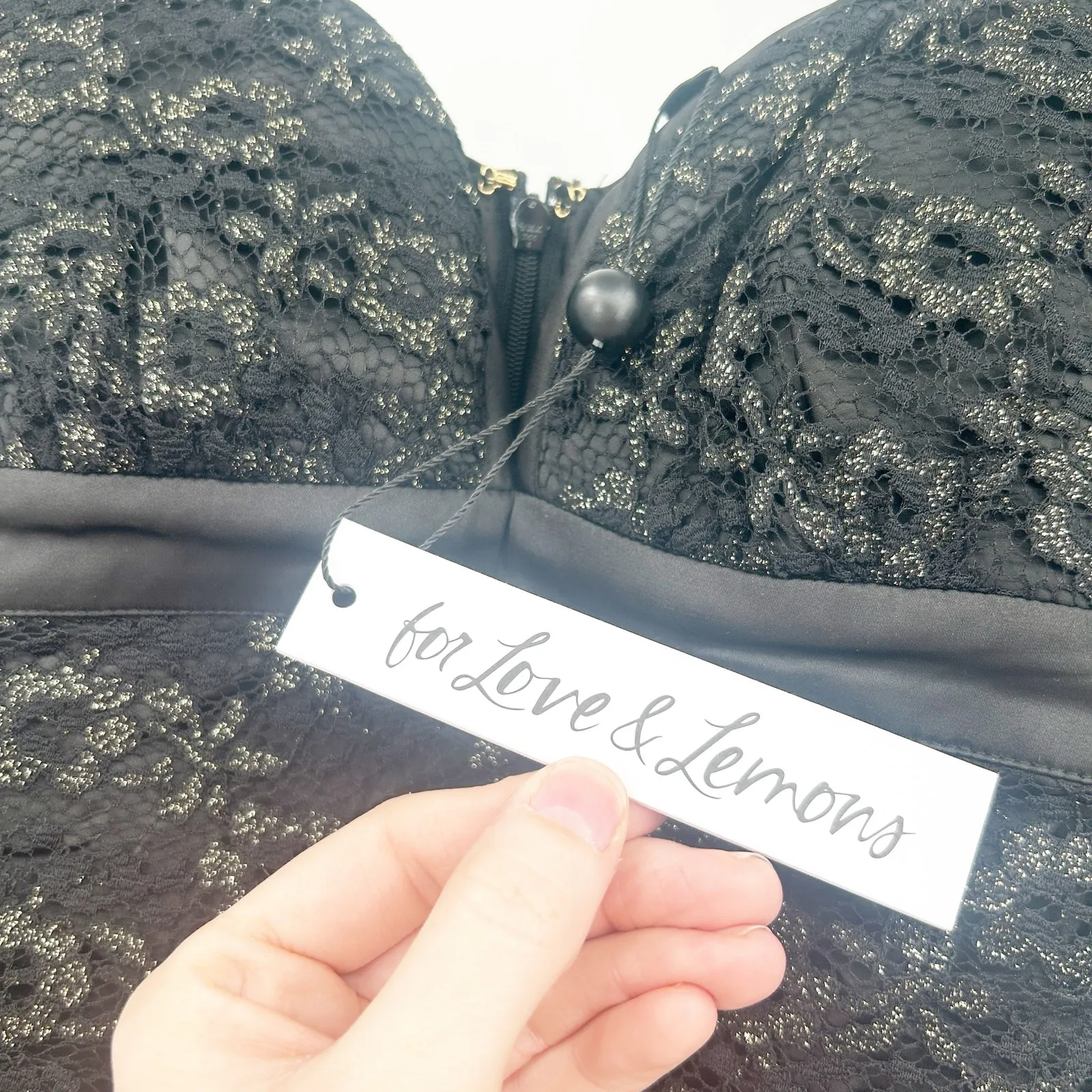 NWT For Love & Lemons Whimsigoth Party Joanna Floral Lace‎ Corset Mini Dress S - Image 6