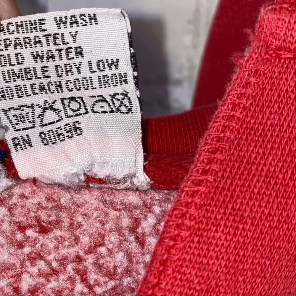 Step Ahead Crimson OU Distressed V Neck Hoodie Red Size M - Image 6