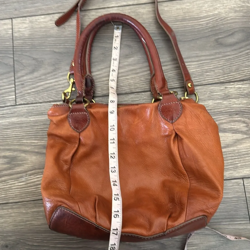 J.Crew Tan Leather Handbag with Gold Accents - Image 11