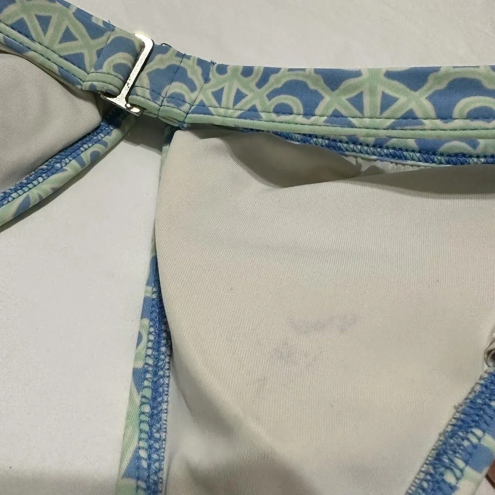 Vineyard Vines Swimwear Bikini Top Size XS Extra Small Blue Patterned - Image 5