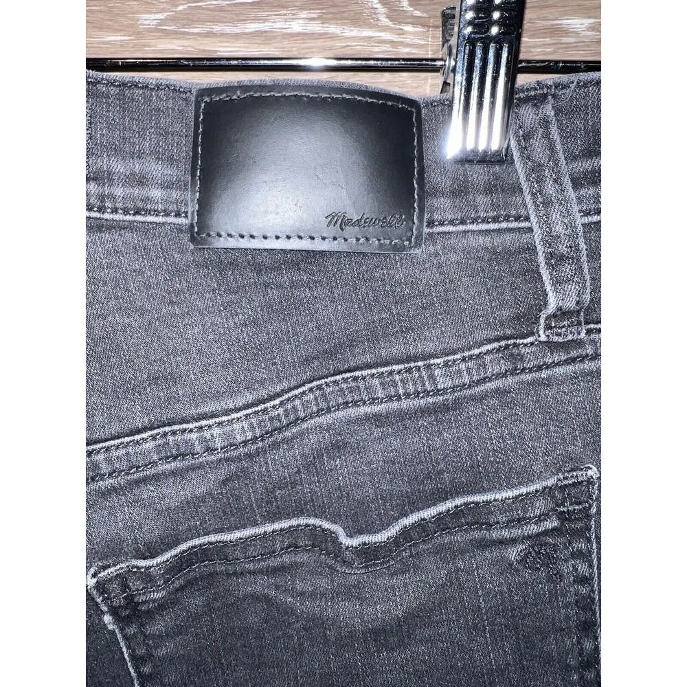 Madewell Jeans Womens Size 25 Black 10" High Rise Skinny Button Fly 25x27 - Image 7