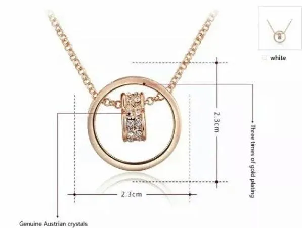 2020 fashion Gold color Pendant Women Jewelry Gift Heart necklace - Image 3