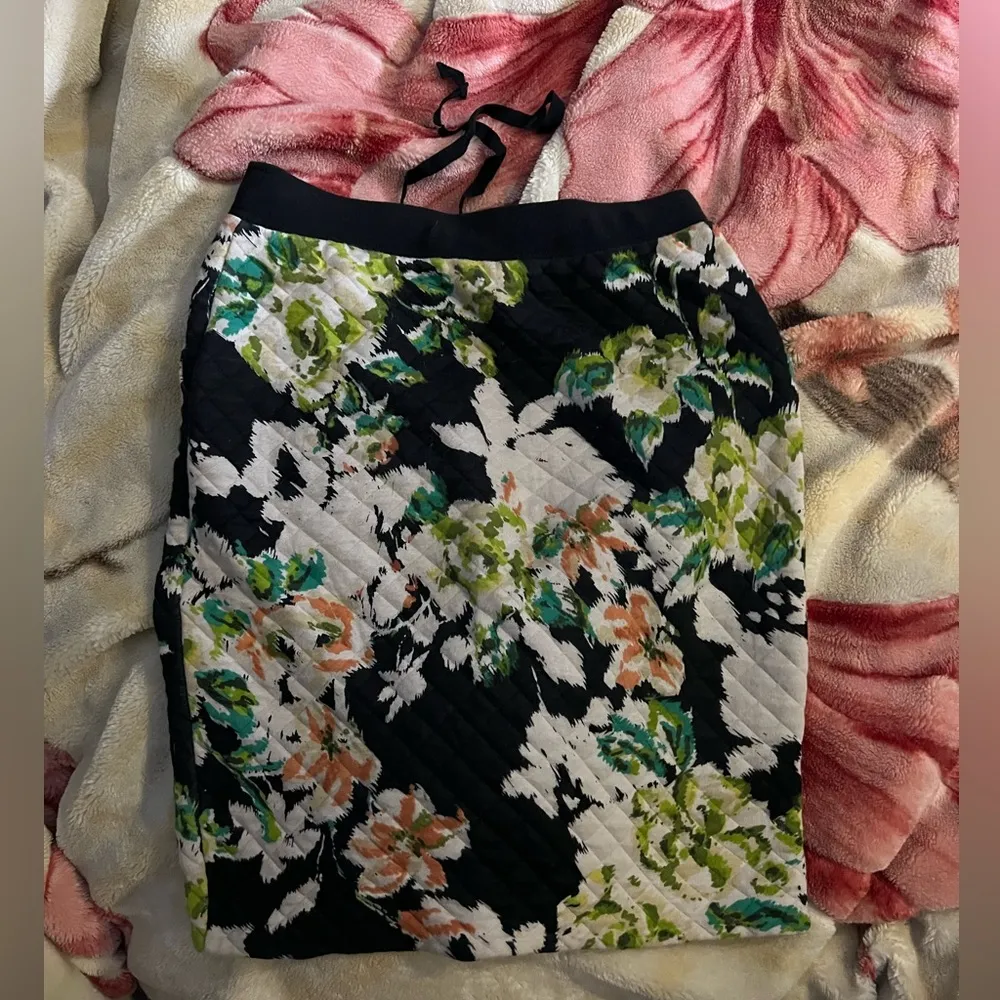 SM womens quilt floral secretary pencil skirt - Image 3
